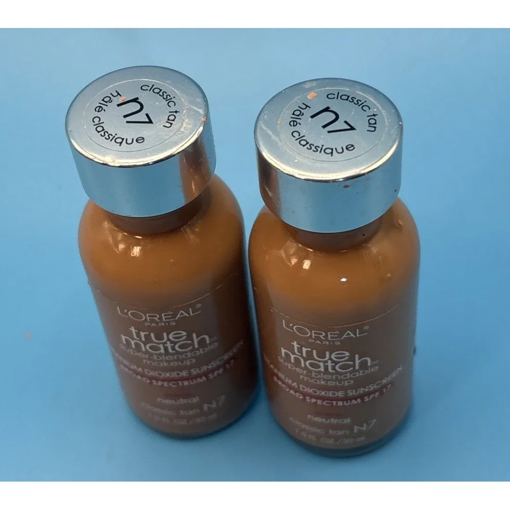Loreal True Match Super Blendable Foundation N7 Classic Tan Neutral 2 Bottles